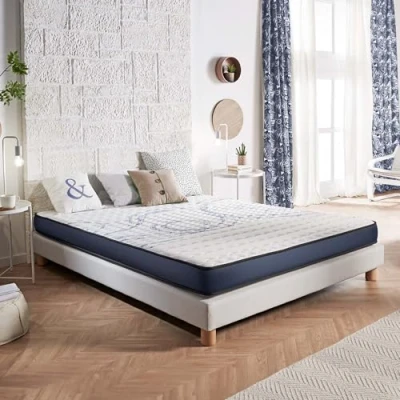 Abbildung von Naturalex Matratze 140x200 cm Perfect Dream Kaltschaummatratze Härtegrad H2 Öko Tex Zertifiziert Latex Blue 7 Zonen Höhe 15 Made in EU