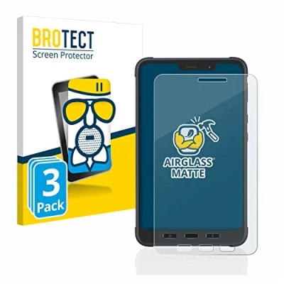 Abbildung von BROTECT Entspiegelungs Schutzglas für Samsung Galaxy Tab Active 3 Enterprise Edition LTE (3 Stück) Schutz Folie Panzerfolie Glas Matt [Kratzfest 9H]