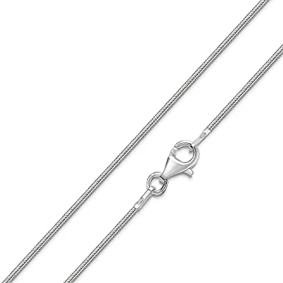 Abbildung von Materia Silberkette Damen Silber Schlangenkette 1mm 40 120cm K33, 925 Sterling