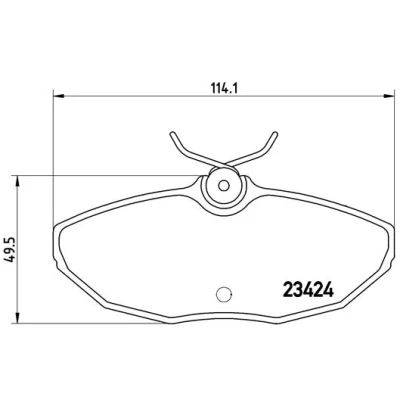 Abbildung von BREMBO P 36 013 Bremsbelagsatz exkl. Verschleißwarnkontakt mit Bremssattelschrauben Zubehör JAGUAR: XJ Limousine, S Type