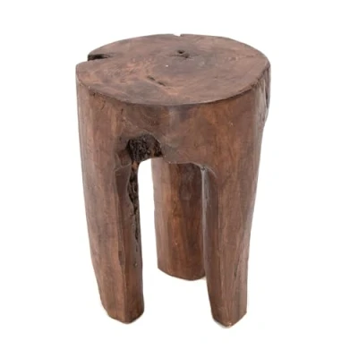 Abbildung von DESIGN DELIGHTS RUSTIKALER BAUMSTAMM HOCKER Log 41x29x29 cm (HxBxT), Altholz, braun Sitzhocker
