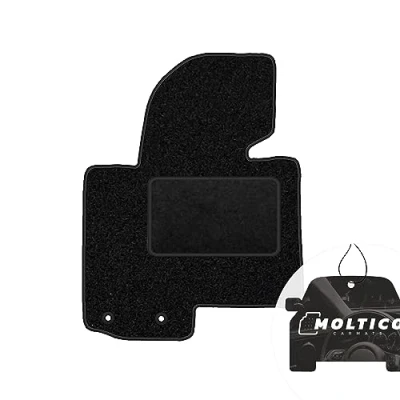 Abbildung von moto MOLTICO Fahrer Fußmatte Auto Velours Fahrerseite Autoteppiche Schwarz Fahrermatte 1 teilig passend für Kia Sportage III Hyundai Ix35 Tucson II 2009 2015