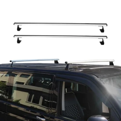 Abbildung von OMAC Dachträger Gepäckträger Relingträger kompatibel mit FIAT Doblo 2010 2021 Aluminium Grau 2X