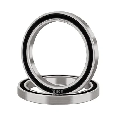 Abbildung von XiKe 2 Stück 6710 2RS Kugellager 50x62x6mm Chromstahl und Gummi Doppeldichtung, 6710RS Rillenkugellager mit Abdeckungen.