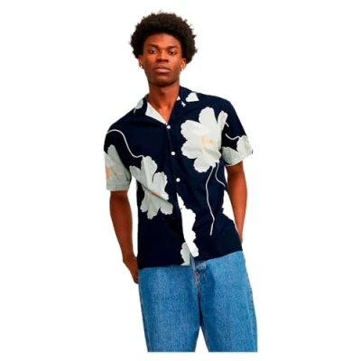 Abbildung von Jack &amp; Jones Premium S/S SN Hemd, Herren, Größe: Small, Night sky