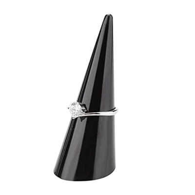 Abbildung von Schmuck Anzeigen Halter, Kunststoff Finger Cone Ring Stand, Einzelfinger Display Halter Showcase Stand Ringe Veranstalter, Zeigt Veranstalter Messestand(Schwarz)