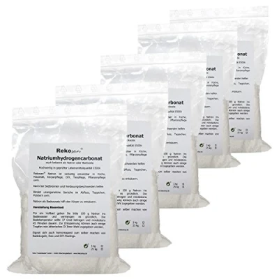 Abbildung von Natron, Natriumhydrogencarbonat, Natriumbicarbonat, Backsoda E500ii von Rekosan® 5 x 1 kg