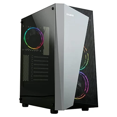 Abbildung von Zalman S4 Plus Mid Tower PC Gehäuse ATX, Acrylic Panel, 3xRGB 120mm Fan, Schwarz