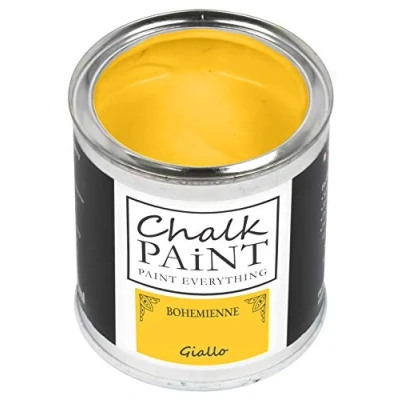 Abbildung von Chalk Paint Everything® Giallo Kreidefarbe Wasserbasis für Alle Oberflächen einfach zu verarbeiten ohne schlechten Geruch Extra Matt (250 ml)