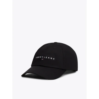 Abbildung von Tommy Jeans Linear LOGO 6 Panel Cap, Damen, Größe: One Size, Black