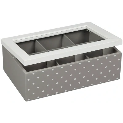 Abbildung von Ambiente Haus Aufbewahrungsbox &quot;Teekästchen grau 23cm&quot;, (1 St.)