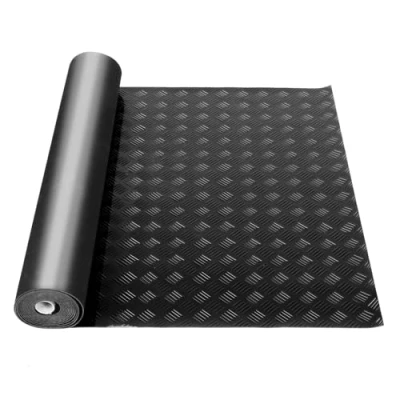 Abbildung von uyoyous Eisenhaltig Gummimatte 500cm x 100cm Garagenboden rutschfest Meterware 3mm Gummimatten Antirutschmatte Schutzmatte Gummi Matte für Keller, Werkstatt, Garage, Fitnessstudios, Anlage, Lager