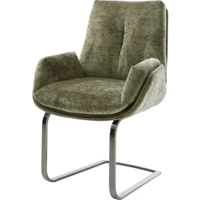 Abbildung von Freischwinger Clea Flex Chenille Olive flach Graphit