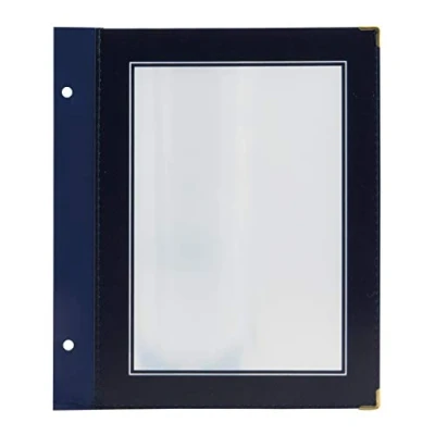 Abbildung von Securit Wood Range A5 Menükarteneinsätze für doppelseitigen 5er. Satz, Blau