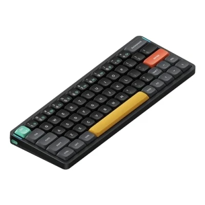 Abbildung von nuphy Air60 V2 Tragbar Mechanische kabellose Mini Tastatur mit Beleuchtung,Unterstützung QMK/VIA Kompatibel Windows/Mac OS/Linux für Bluetooth 5.1/2.4GHz/(USB C) Black Gateron Cowberry Switch
