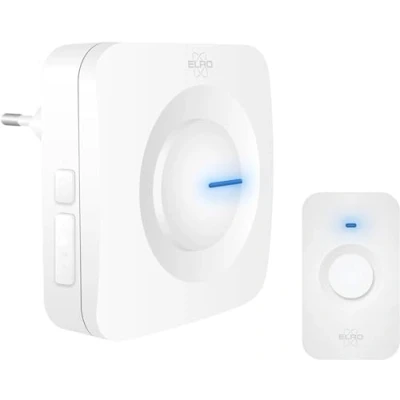 Abbildung von Elro Türklingel Set DB3000PL P1C1, 1 Empfänger, 52 Klingeltöne, (2 tlg), mit Taster und Plug in Empfänger für die Steckdose