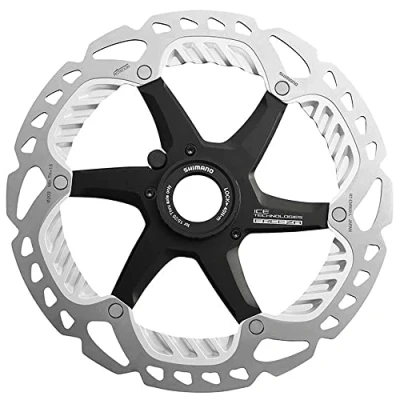 Abbildung von SHIMANO Unisex Adult 180 mm Mittelschloss (e) Scheibe Fahrradbremsen, Mehrfarbig, one Size