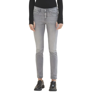 Abbildung von TOM Tailor Jeans Tapered Fit, Damen, Größe: 34x30, Grey denim