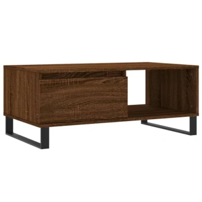 Abbildung von vidaXL Couchtisch Braun Eichen Optik 90x50x36,5 cm Holzwerkstoff (1 St)