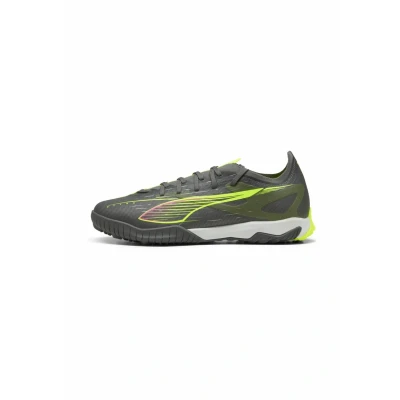 Abbildung von PUMA Erwachsene Ultra 5 Match TT Fußballschuhe 45, Matte Aged Silver Yellow Alert Blue Gray