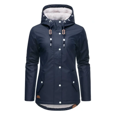 Abbildung von Ragwear Regenjacke &quot;Marge&quot;, mit Kapuze, warm gefütterter Damen Winter Regenmantel