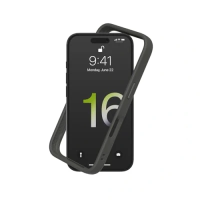 Abbildung von RhinoShield Bumper Case kompatibel mit [iPhone 16] CrashGuard Stoßdämpfende Schutzhülle im schlanken Design 3.5 Meter Fallschutz Graphite