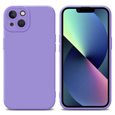 Abbildung von Cadorabo Hülle kompatibel mit Apple iPhone 14 Schutzhülle TPU Silikon Case Liquid Design Kameraschutz Slim Kratzfest Weiche Gummi Rundumschutz für in Lila