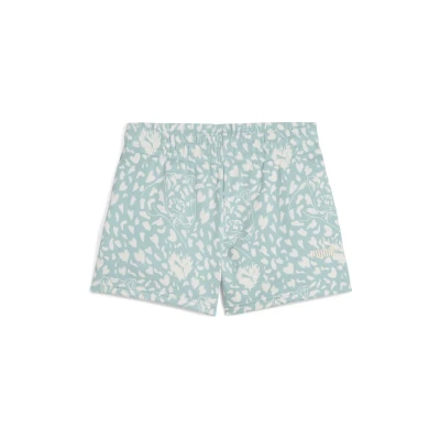Abbildung von Puma Flaming LOVE Hochgeschnittene Shorts für Kinder, Größe: 164, Modern mint
