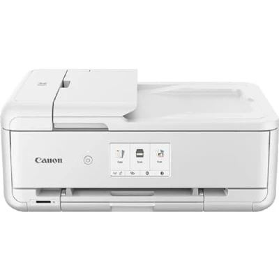 Abbildung von Canon PIXMA TS9551Ca Drucker Farbtintenstrahl Multifunktionsgerät DIN A4 A3 (Drucker A3, Scanner, Kopierer, 5 Separate Tinten, WLAN, LAN, Print App, 2 Papierzuführungen, Duplexdruck) weiß