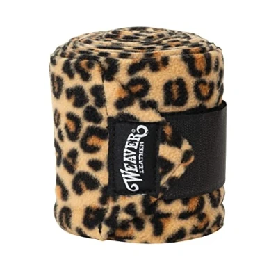 Abbildung von Weaver Leather Unisex Erwachsene Polo Beinbandagen, Leopardenmuster, 4 Stück Beinpflege, Leopard, 1/2&quot; W x 9&#039; L