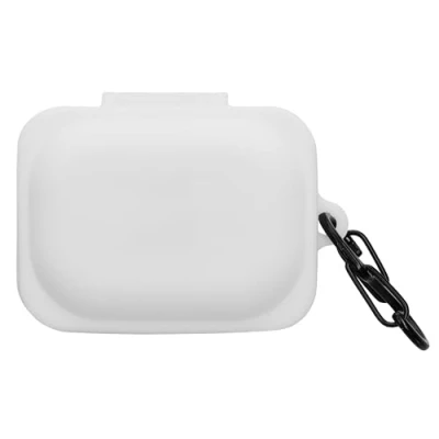 Abbildung von kwmobile Hülle kompatibel mit CMF by Nothing Ear (a) Kopfhörer Silikon Schutzhülle Etui Case Cover Schoner in Weiß