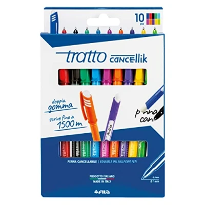 Abbildung von TRATTO CF10 CANCELLIK Ass Busta Gel Tintenroller (Schwarz, Blau, Grün, Hellblau, Hellgrün, Orange, Rot, Gelb, Blau)