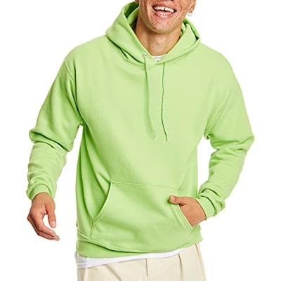 Abbildung von Hanes Herren EcoSmart Hoodie Midweight Fleece Pullover Hooded Sweatshirt for Men Kapuzenpullover, Limette, Small