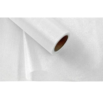 Abbildung von Creativery 9m Rolle Organza 16cm (weiß 029) // Tischläufer Deko Stoff Band Hochzeit Tisch Schleifenband Floristik