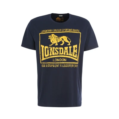 Abbildung von Lonsdale Normale Passform Tshirt print, Herren, Größe: XXL, Navy