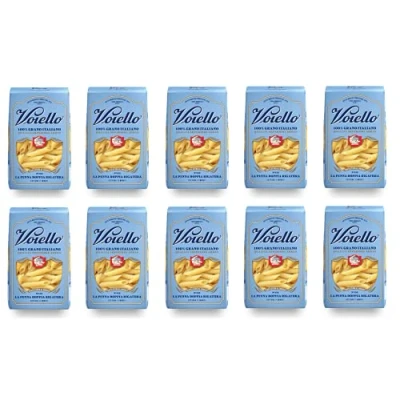Abbildung von 10x Voiello Pasta Penne rigate Nudeln 100 % italienische N 152 500g + Italian Gourmet Polpa 400g