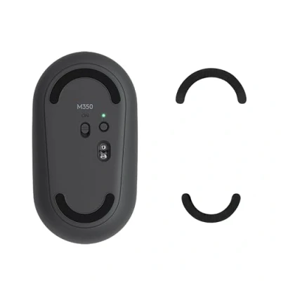 Abbildung von kwmobile Mouse Feet Sticker kompatibel mit Logitech Pebble Ersatz Glider Mausfüße passgenau Maus Glides in Schwarz