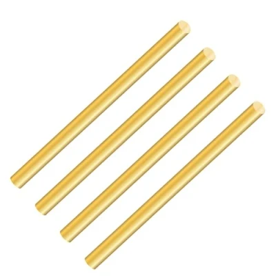 Abbildung von LAVMHAB Messingstab 5mm x 150mm, Massive Runde Messingstangen für DIY Handwerk (4 Stück)