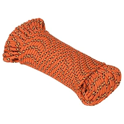 Abbildung von vidaXL Bootsseil Ankerleine Festmacher Tauwerk PP Leine Seil Tau Polypropylenseil Geflochten Flechtleine Orange 5mm 500m Polypropylen