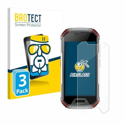 Abbildung von BROTECT Schutzglas für Unihertz Atom L (3 Stück) Schutzfolie Panzer Folie Glas [Extrem Kratzfest 9H, Anti Fingerprint, Ultra Transparent]