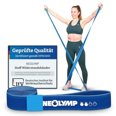Abbildung von NEOLYMP Trainingsbänder Gymnastikband Stoff mit Fitness E Book für vielseitiges Training, Resistance Bands Verstellschnalle Umweltfreundlich, Waschbar
