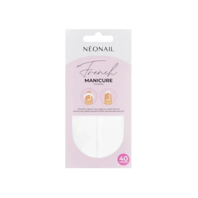 Abbildung von NEONAIL French Manicure Stickers 40 Stück Nails Schablone Maniküre Schablonen Nagel Sticker Nageldesign Zubehör Nagelaufkleber Selbstklebend 01 Rund