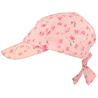 Abbildung von Breiter Kinder Baseball Kappe, Basecap, Sonnenkappe, im Blümchen Design mit UV Schutz 40+, Größenverstellbar