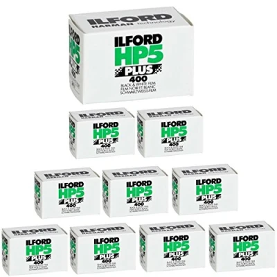 Abbildung von Ilford HP5 Plus ISO 400 Schwarz Weiß Rollfilm 35 mm (36 Belichtungen) (10er Pack) Bundle (10 Stück)