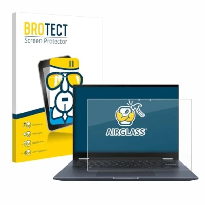 Abbildung von BROTECT Schutzglas für ASUS Vivobook S 14 Flip TN3402 Schutzfolie Panzer Folie Glas [Extrem Kratzfest 9H, Anti Fingerprint, Ultra Transparent]