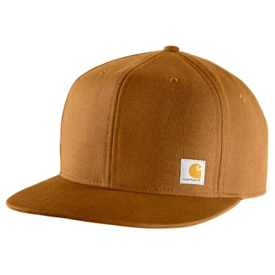 Abbildung von Carhartt Herren Firm Duck Flat Brim Cap, Braun Brown, Einheitsgröße