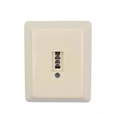 Abbildung von Telefondose TAE U 1x6 Anschlussdose Universal für F+N Aufputz AP 1x Telefon oder Nebenstelle Fax AB Modem NTBA DSL Splitter beige