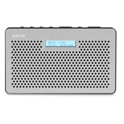 Abbildung von Smith Style Gemini FM DAB Digitalradio mit Sleep Timer, tragbares Radio, LCD Bildschirm und Kopfhöreranschluss, Radio/FM Radio/Batterie Netzbetrieb 20 Voreinstellungen Grau