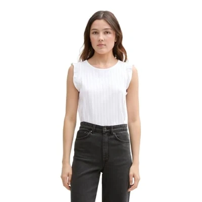 Abbildung von TOM TAILOR Denim Damen 1046552 Top, 20000 White, L