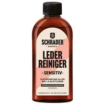Abbildung von Schrader Leder Reiniger Sensitive 250 ml Lederreiniger (für Ledermöbel &amp; Lederkleidung Made in Germany)